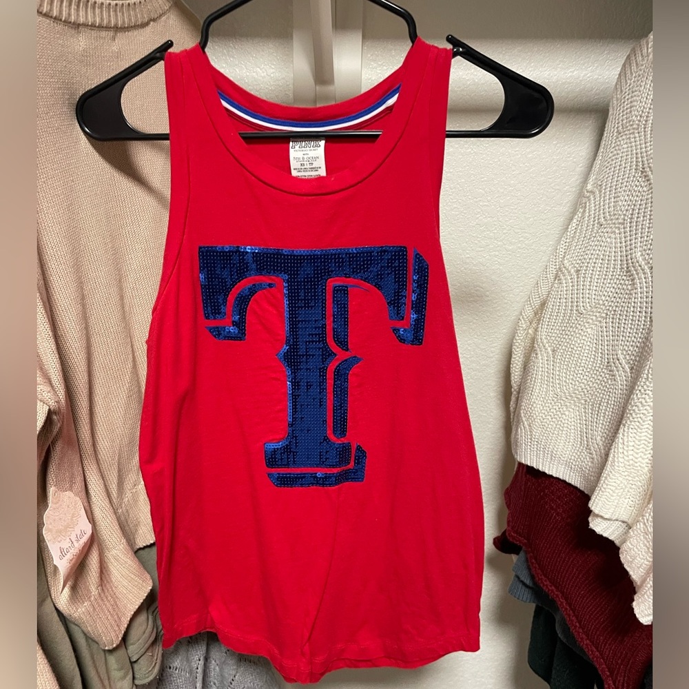 Victorias Secret Pink Texas Rangers tank top